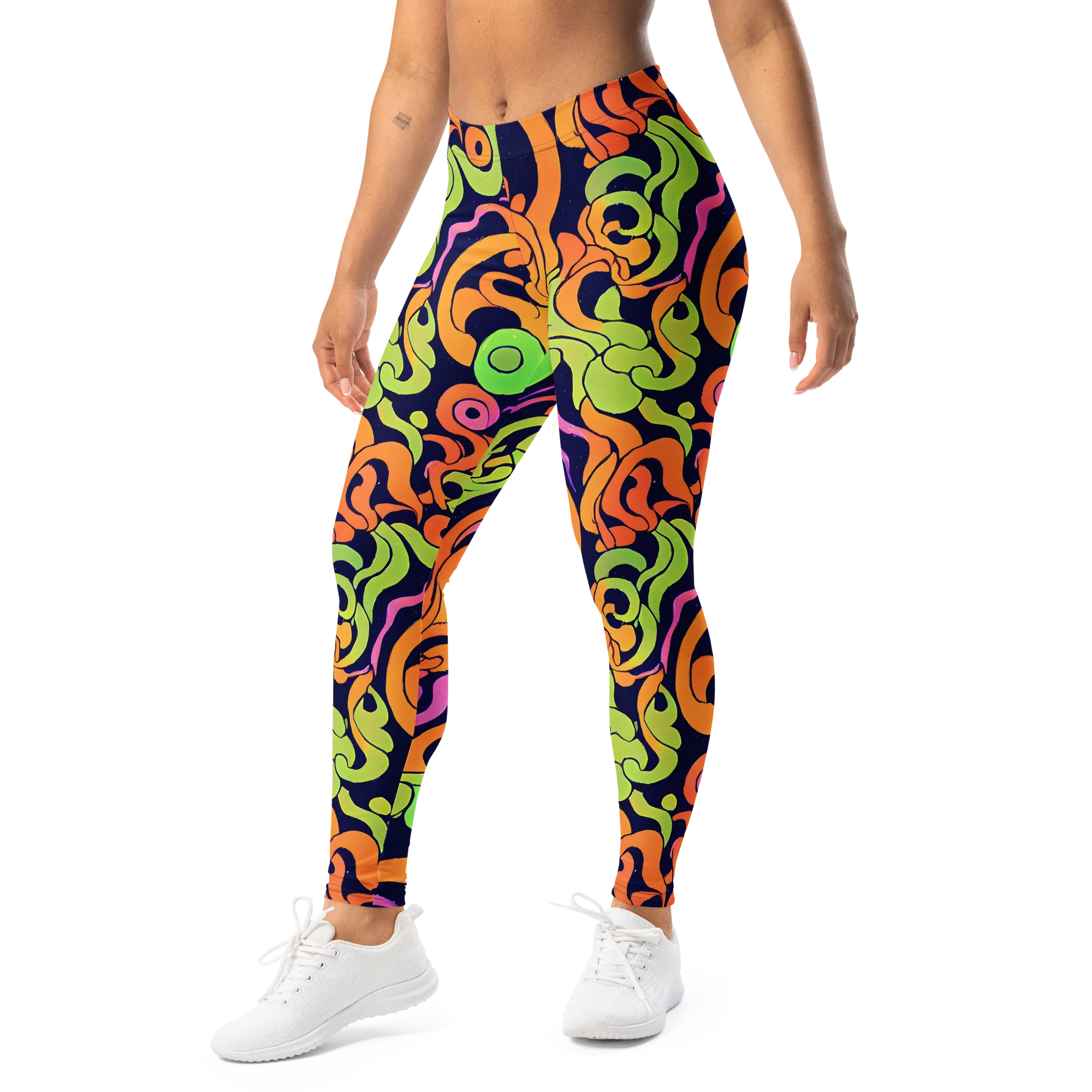 Acid Spiral on Leggings — Left Front