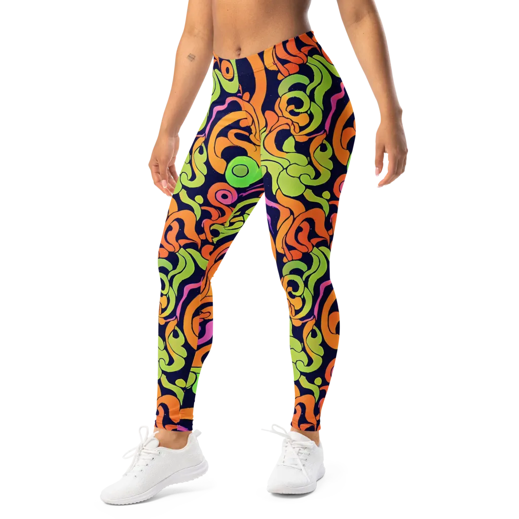 Acid Spiral on Leggings — Left Front