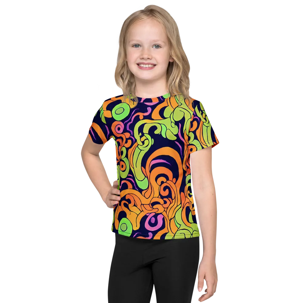 Acid Spiral on Kids Crew Neck T-Shirt — Front