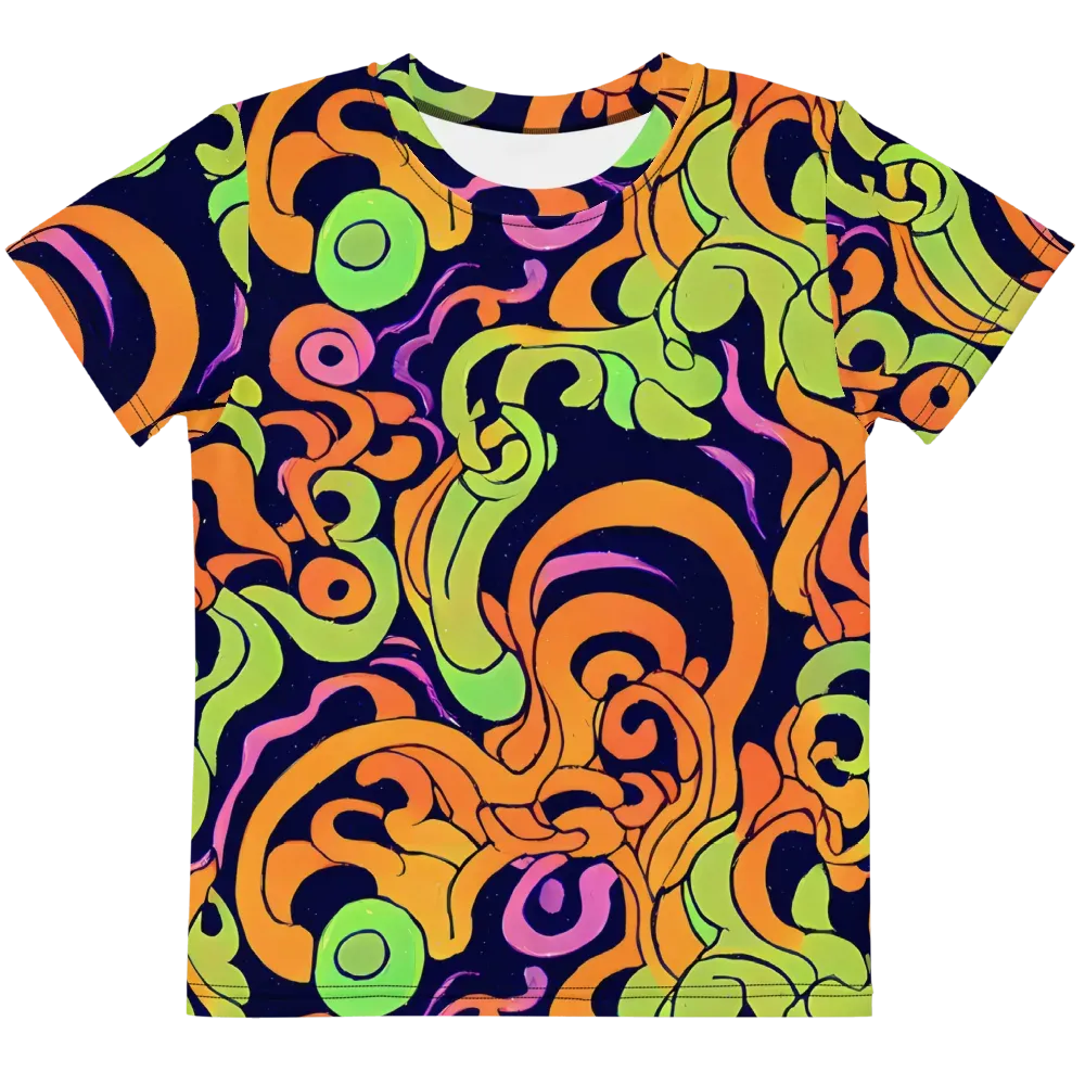 Acid Spiral on Kids Crew Neck T-Shirt — Front