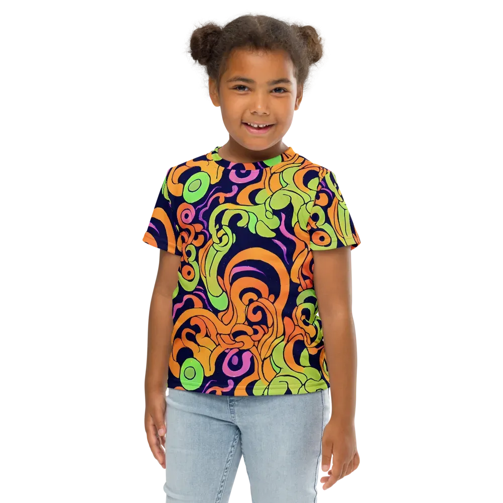 Acid Spiral on Kids Crew Neck T-Shirt — Front