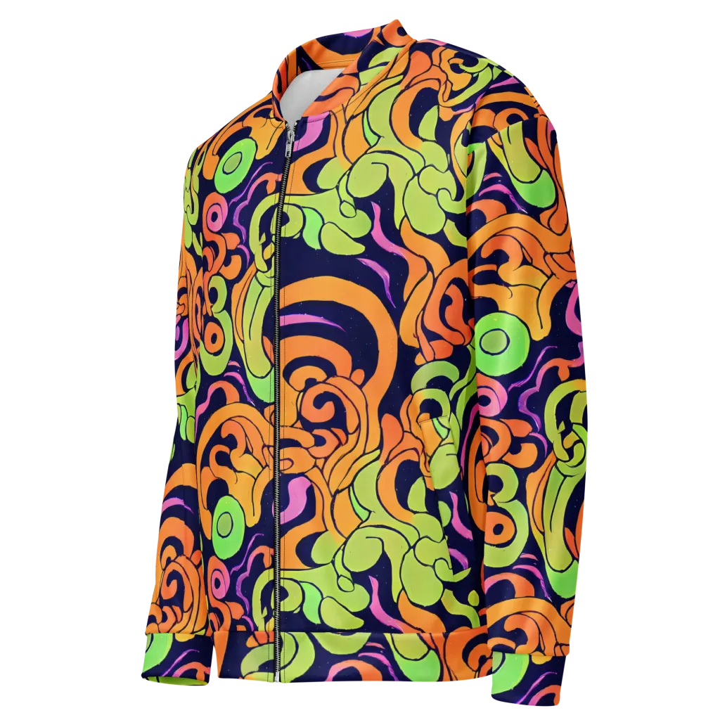 Acid Spiral on Bomber Jacket — Left Front