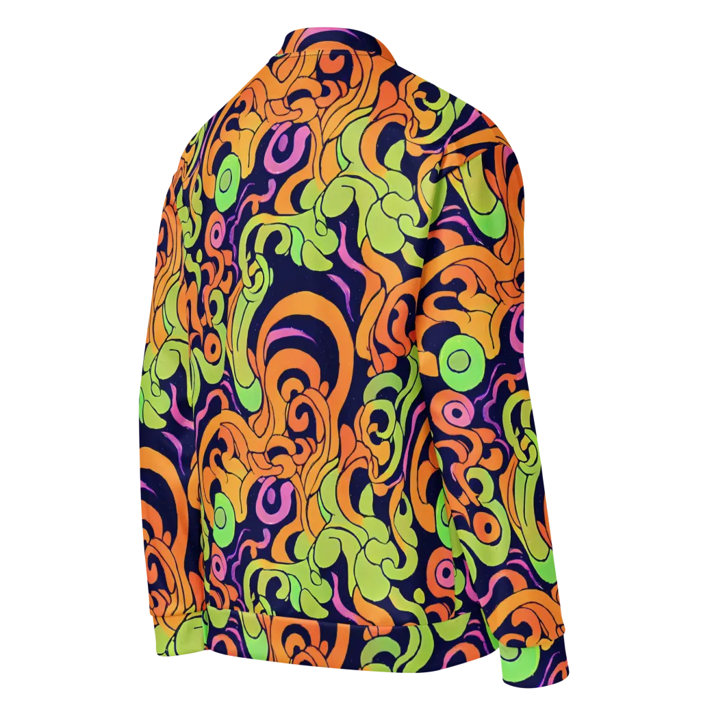 Acid Spiral on Bomber Jacket — Right Back