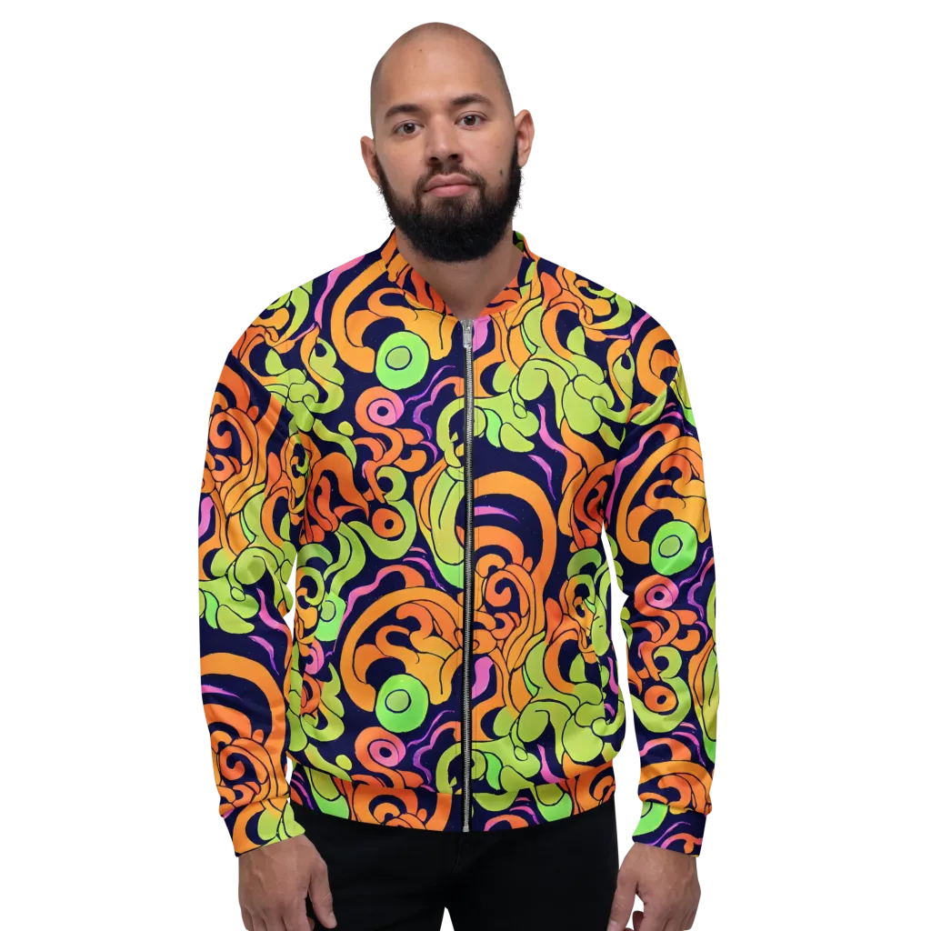 Acid Spiral on Bomber Jacket — Front