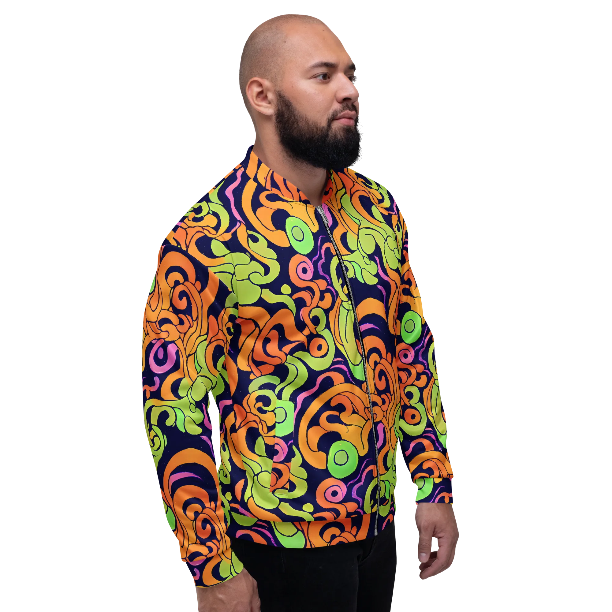 Acid Spiral on Bomber Jacket — Right