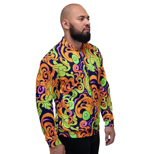 Acid Spiral on a Bomber Jacket