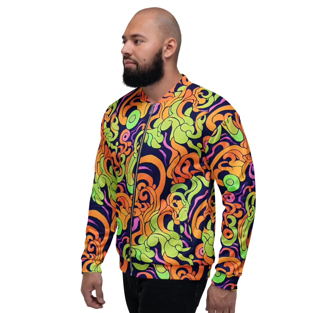 Acid Spiral on Bomber Jacket — Left