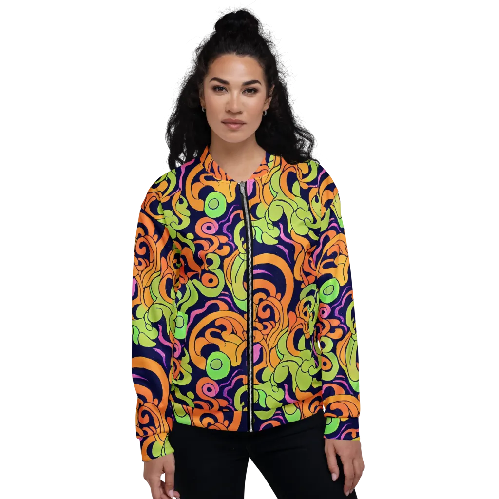 Acid Spiral on Bomber Jacket — Front