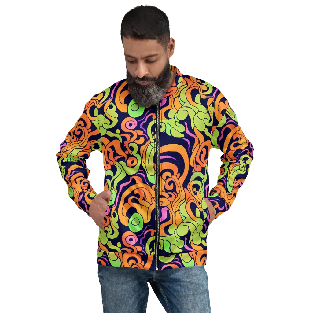 Acid Spiral on Bomber Jacket — Front