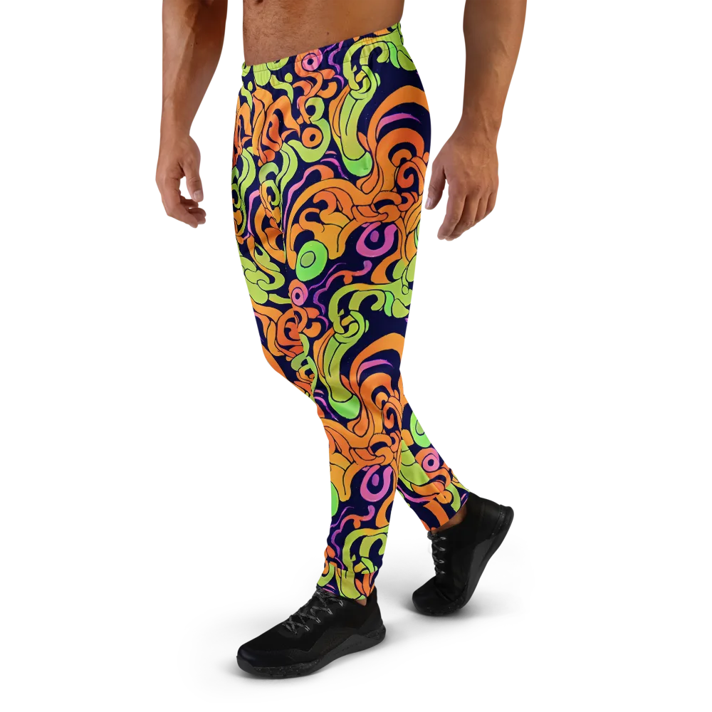 Acid Spiral on Men's Joggers — Left