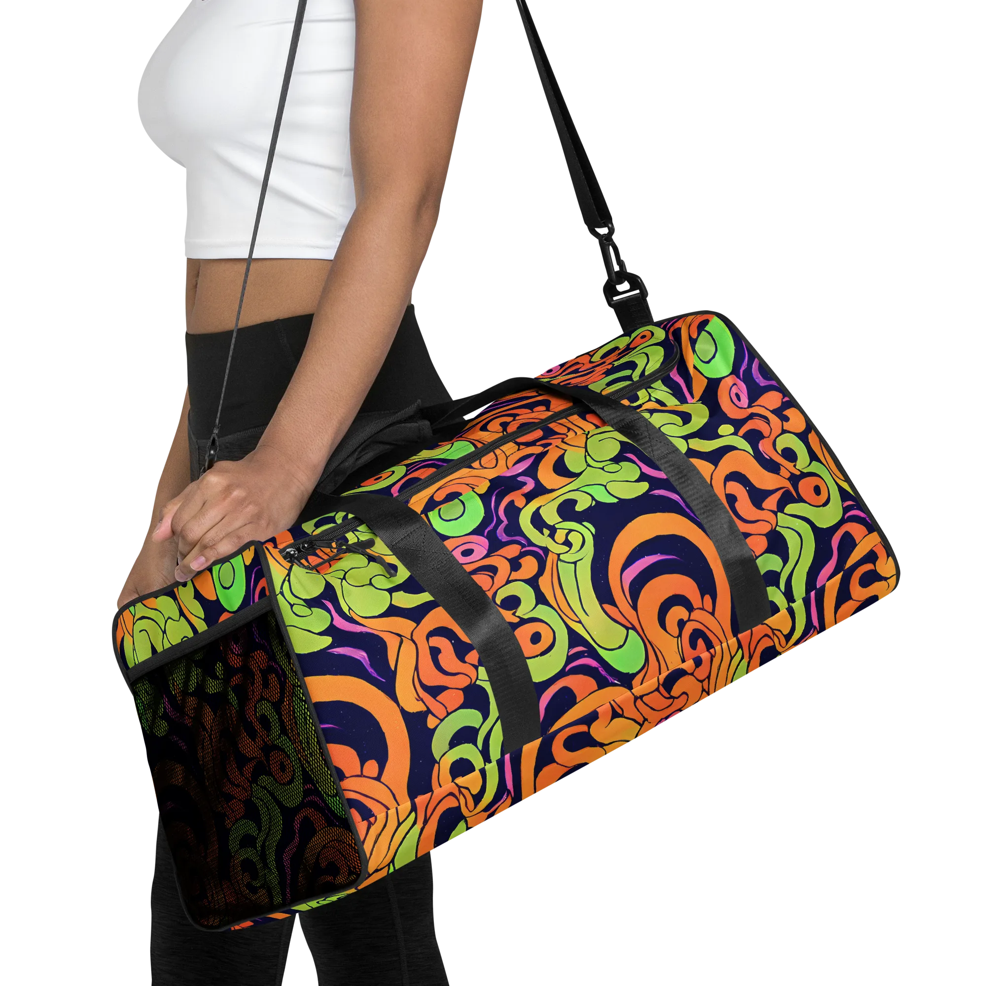 Acid Spiral on Duffle Bag — Front