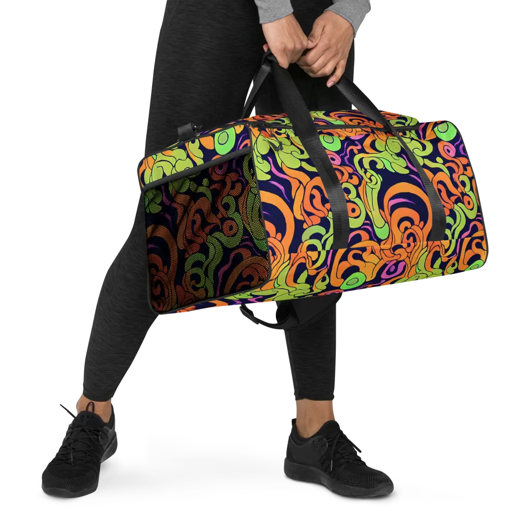 Acid Spiral on Duffle Bag — Right Front