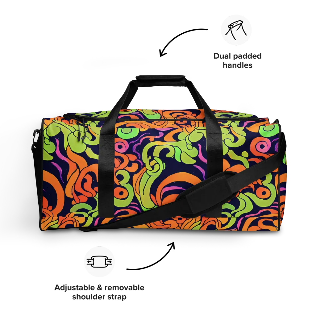 Acid Spiral on Duffle Bag — Front