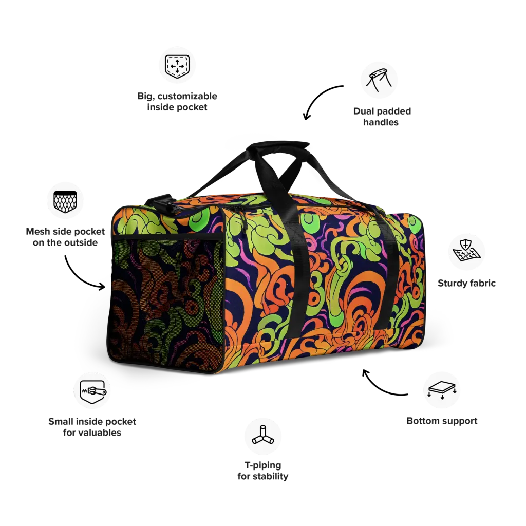 Acid Spiral on Duffle Bag — Right Front
