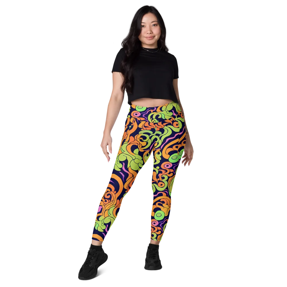 Acid Spiral on Leggings with Pockets — Front