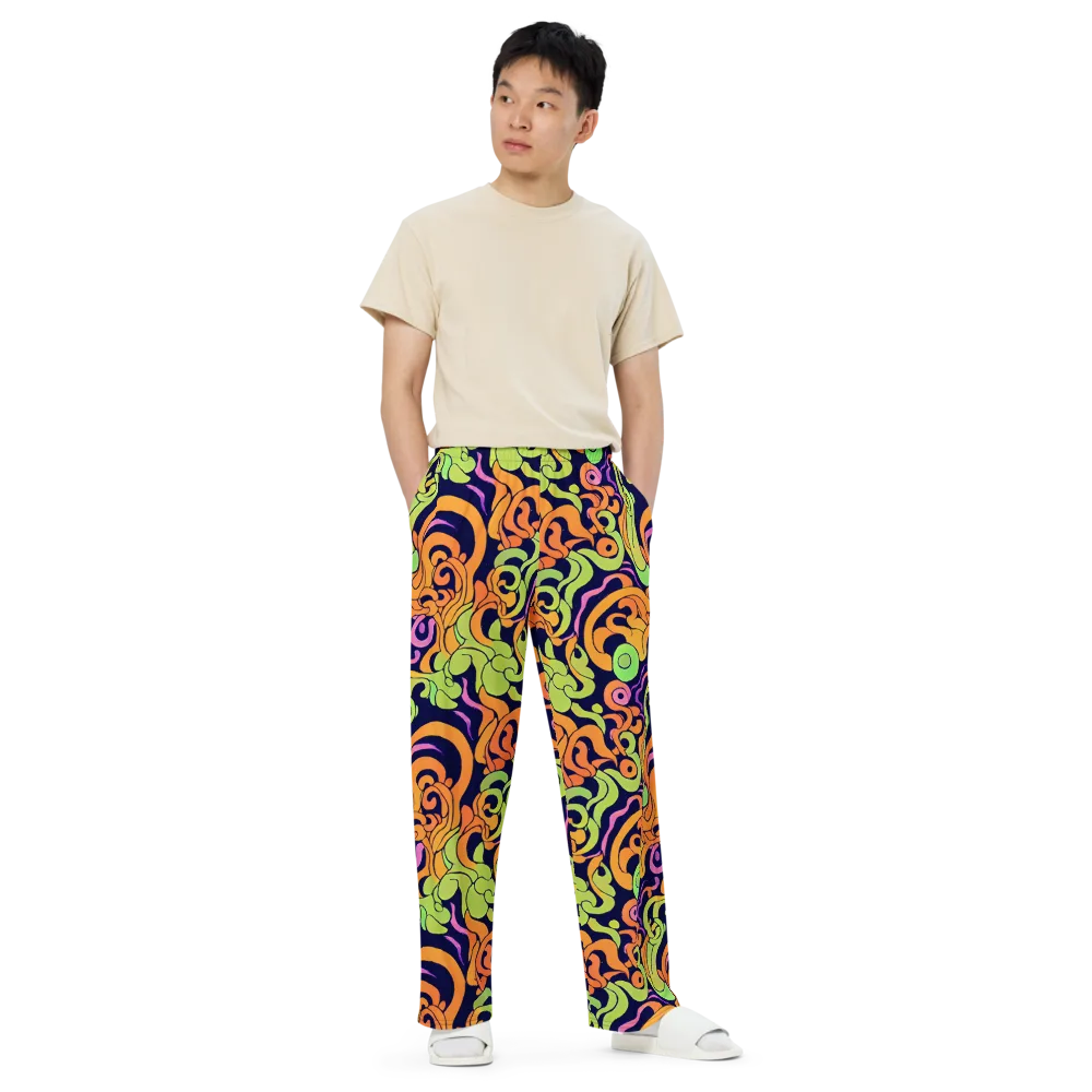 Acid Spiral on Wide-Leg Pants — Front