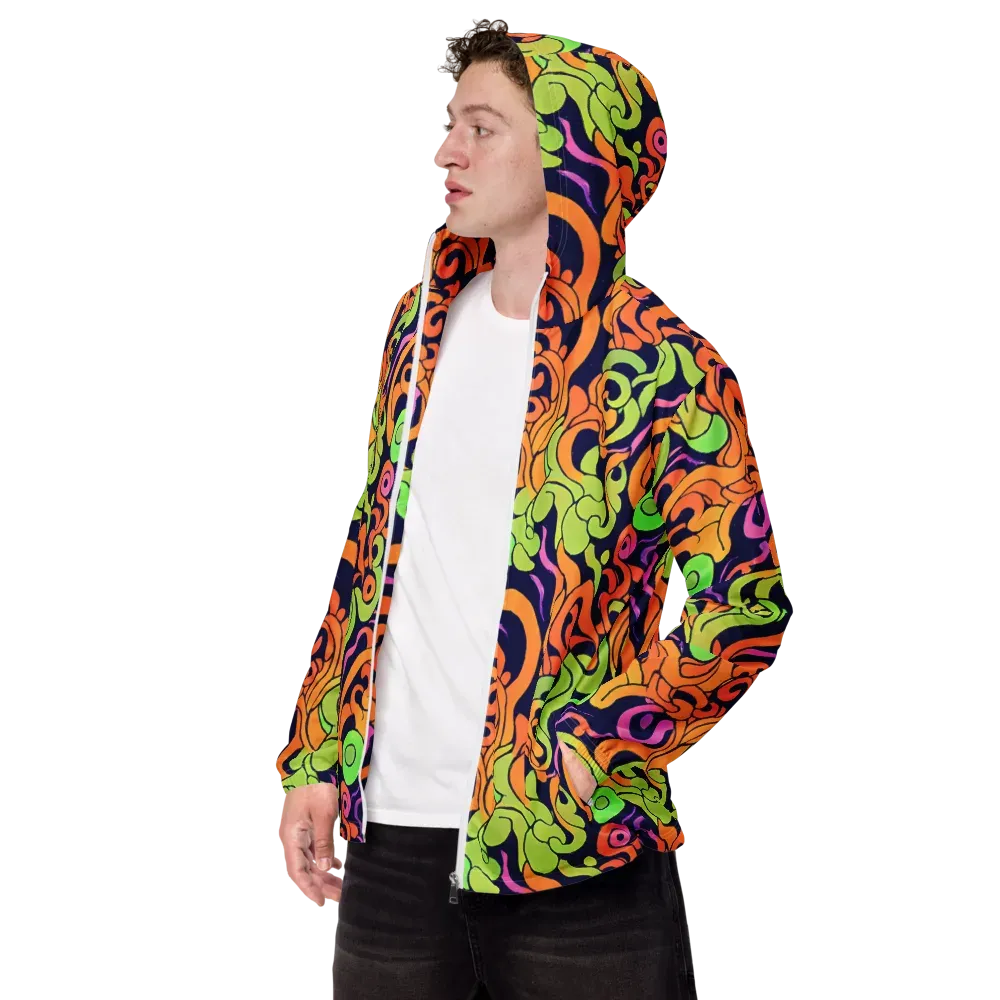 Acid Spiral on Men's Windbreaker — Left Front