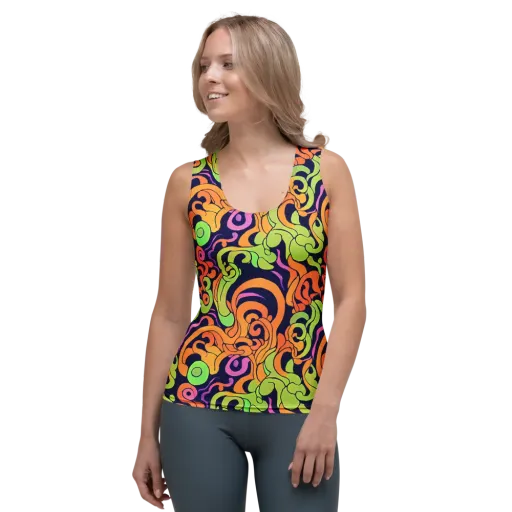 Acid Spiral on a Women's Tank Top
