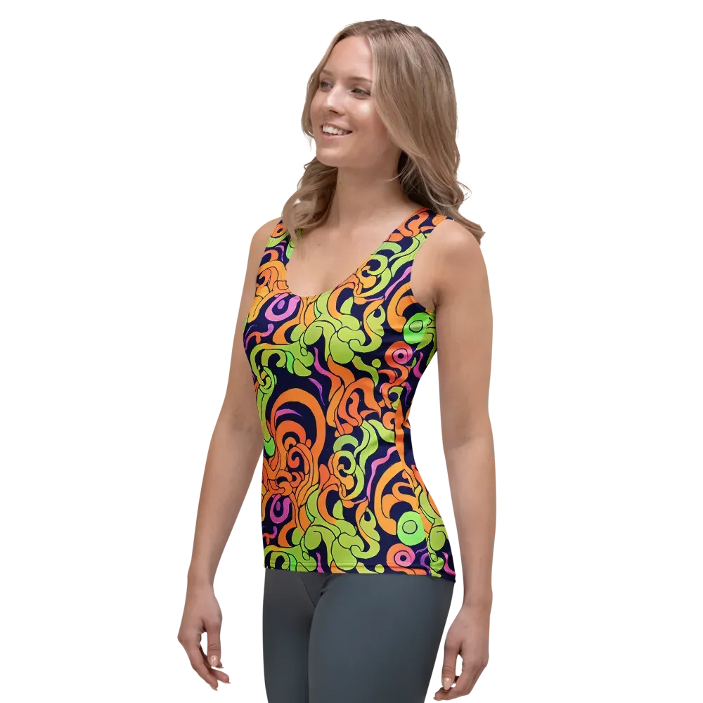 Acid Spiral on Women's Tank Top — Left Front