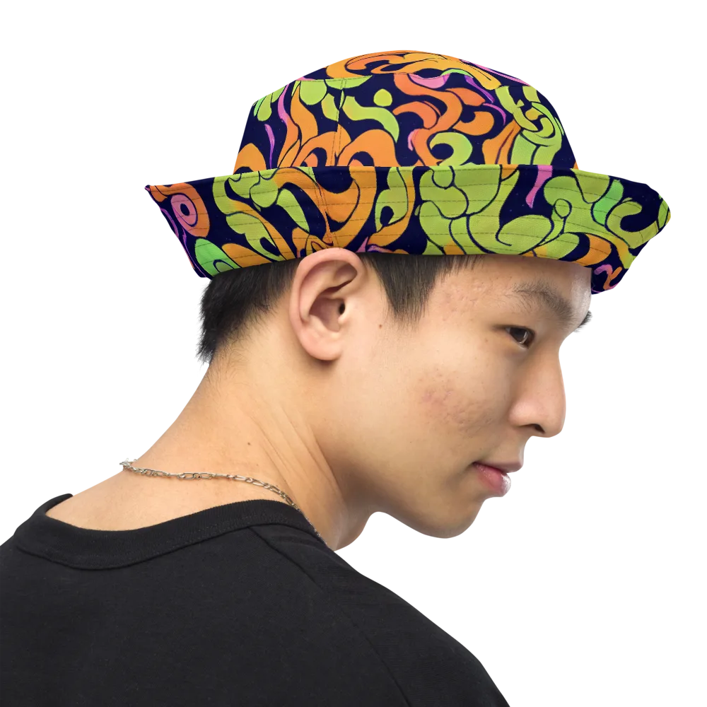 Acid Spiral on Reversible Bucket Hat — Right Outside
