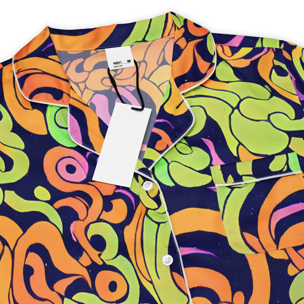 Acid Spiral on Women's Short Sleeve Pajama Top — Product details