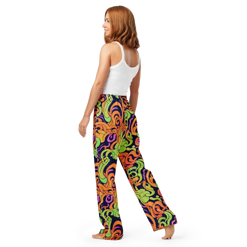 Acid Spiral on Women's Pajama Pants — Back