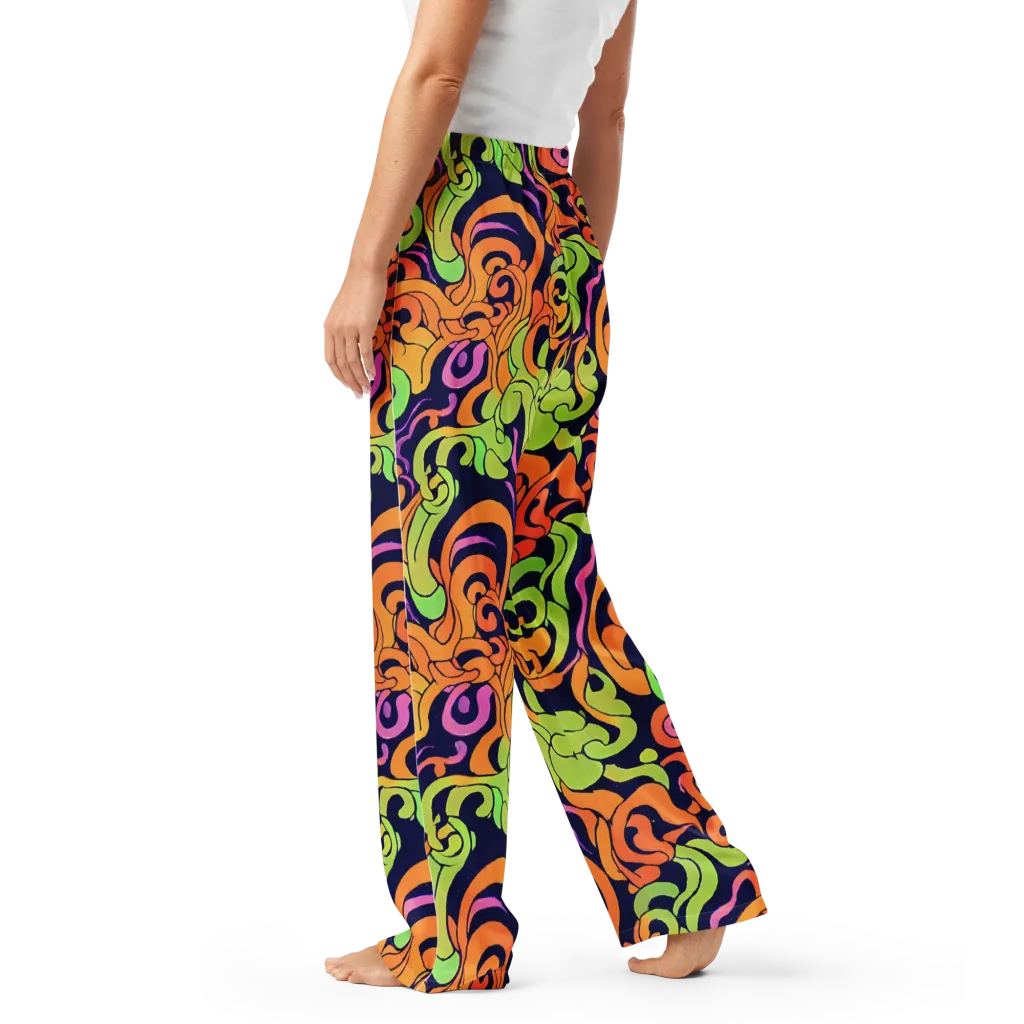 Acid Spiral on Women's Pajama Pants — Left