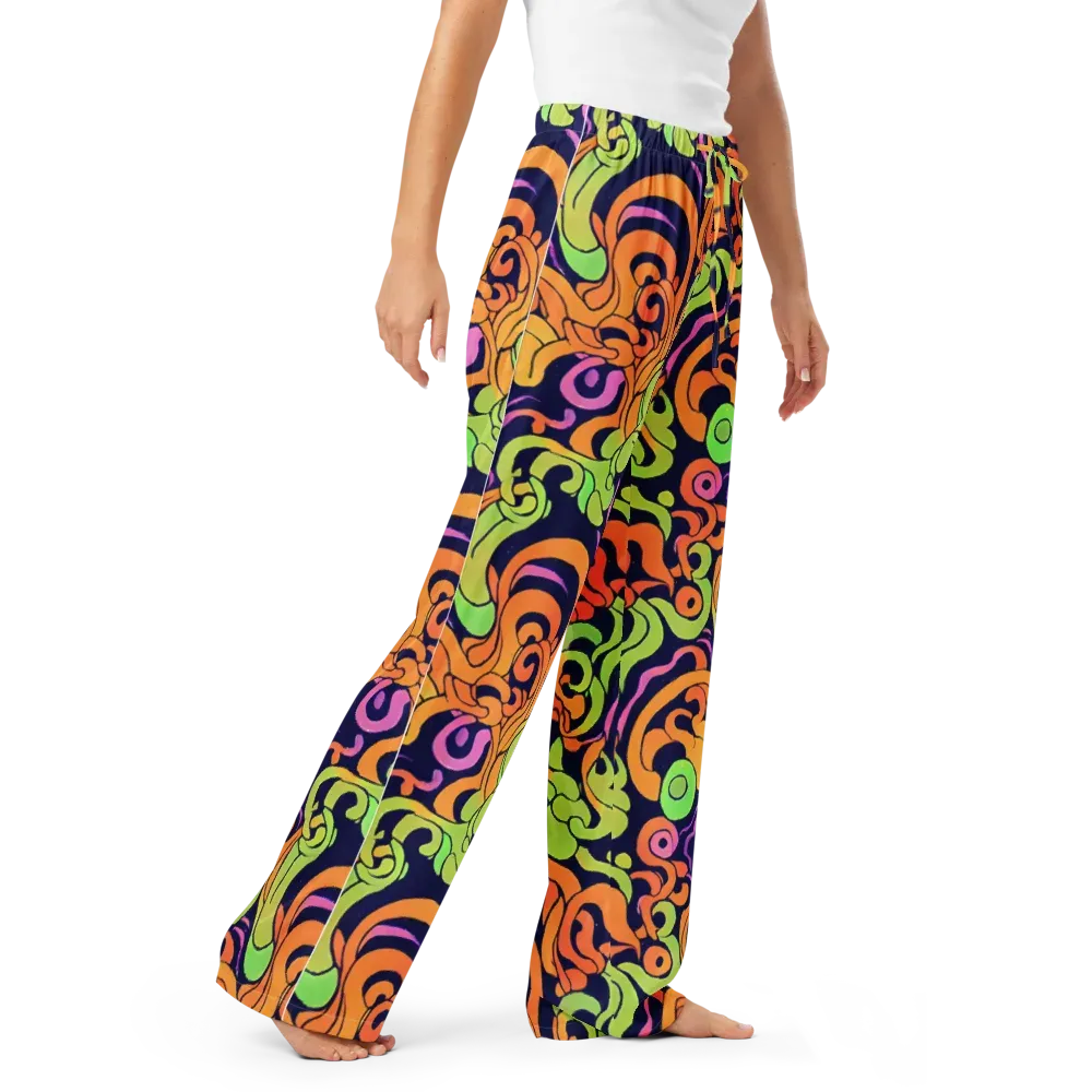 Acid Spiral on Women's Pajama Pants — Right Front