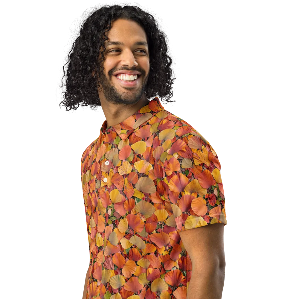 Amber Canopy on Men's Slim Fit Polo Shirt — Left Front