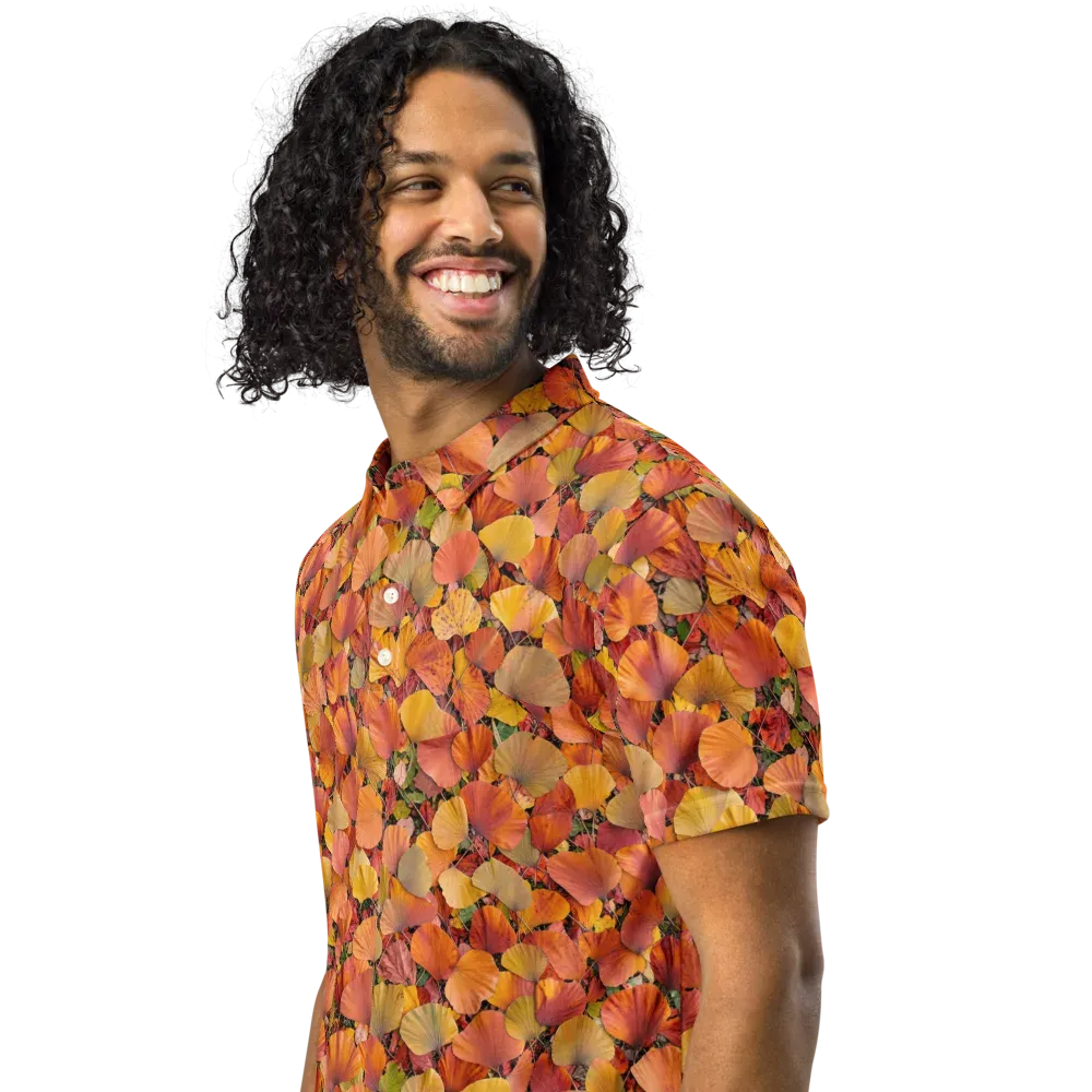 Amber Canopy on Men's Slim Fit Polo Shirt — Left Front