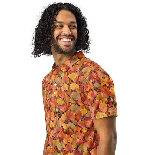 Amber Canopy on a Men's Slim Fit Polo Shirt
