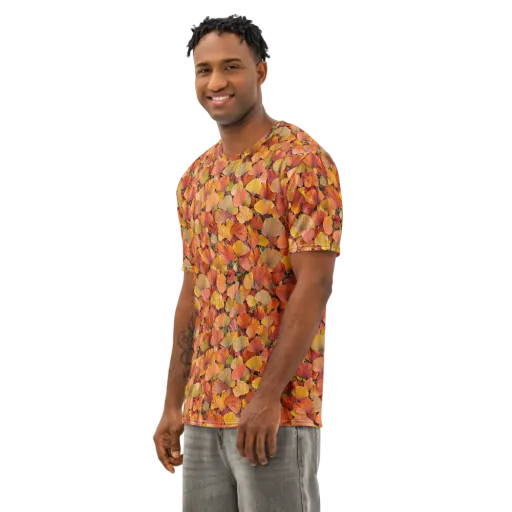 Amber Canopy on a Men's Cotton Crew Neck T-Shirt