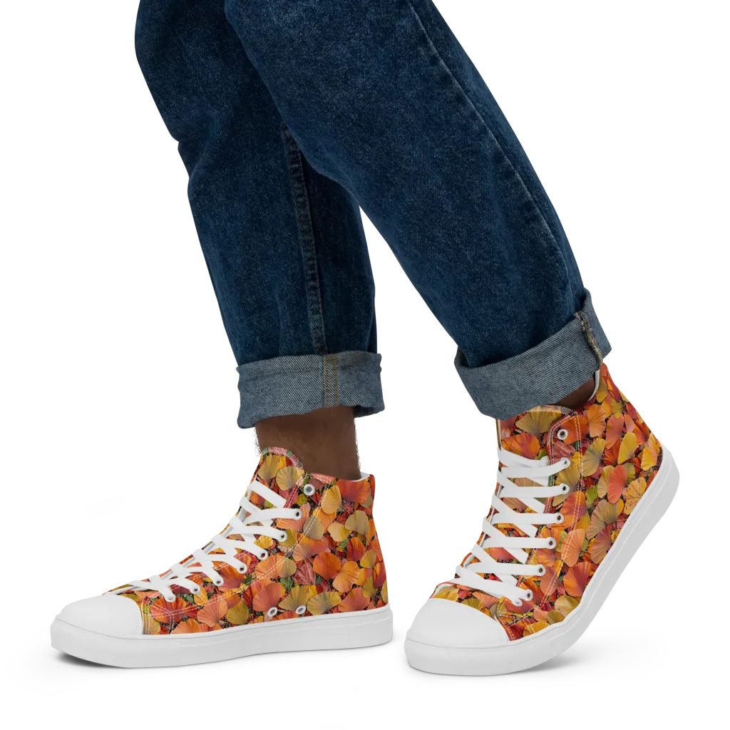 Amber Canopy on Men's High Top Canvas Shoes — Left
