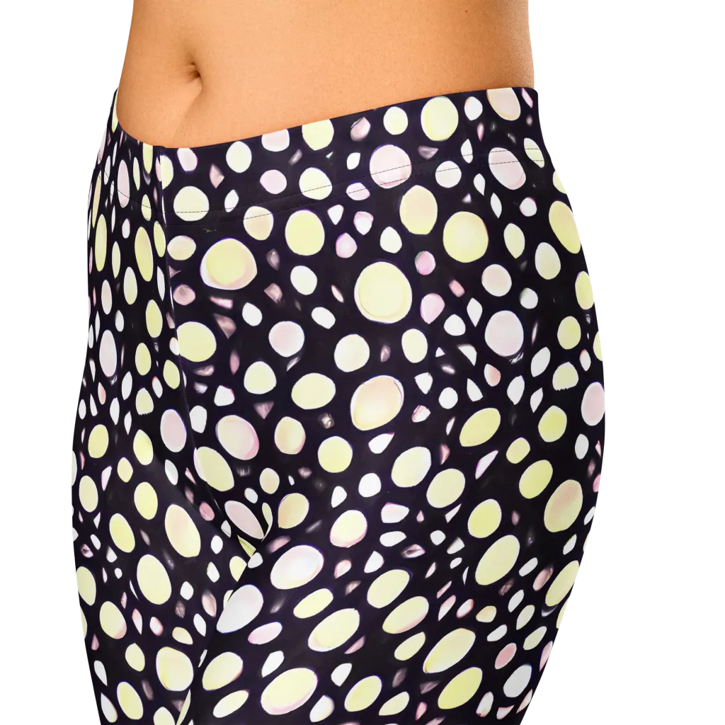 Midnight Pebble on Capri Leggings — Zoomed-in