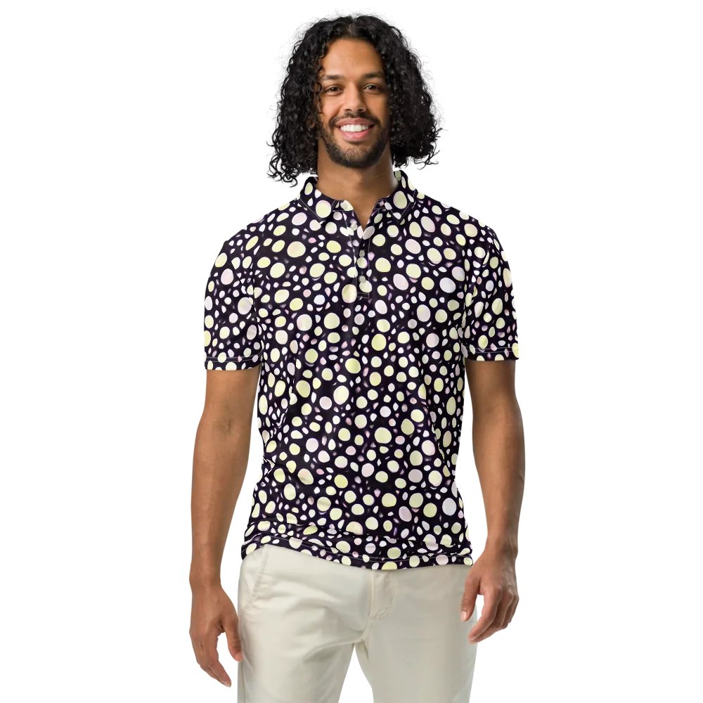 Midnight Pebble on Men's Slim Fit Polo Shirt — Front