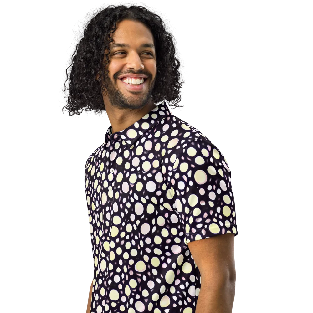 Midnight Pebble on Men's Slim Fit Polo Shirt — Left Front