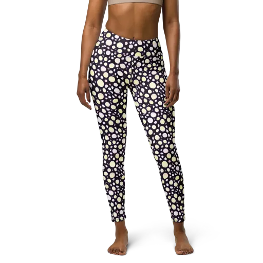 Midnight Pebble on a Yoga Leggings