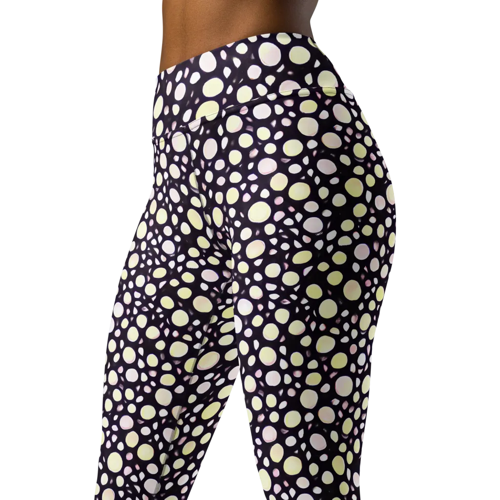 Midnight Pebble on Yoga Leggings — Left Front