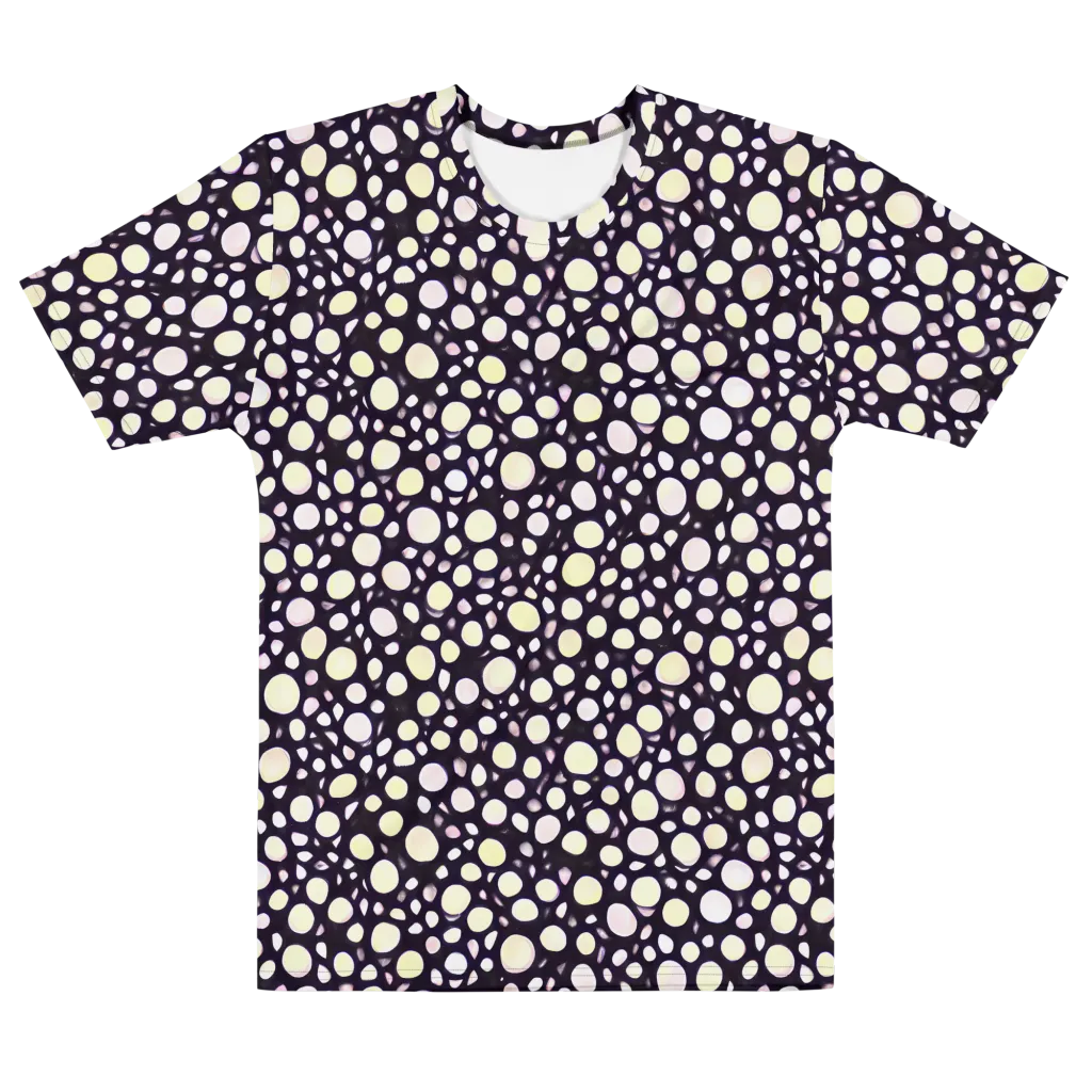 Midnight Pebble on Men's Cotton Crew Neck T-Shirt — Front
