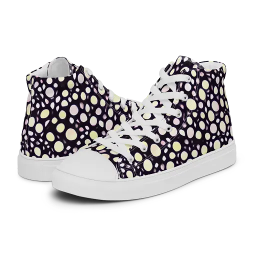 Midnight Pebble on a Men's High Top Canvas Shoes