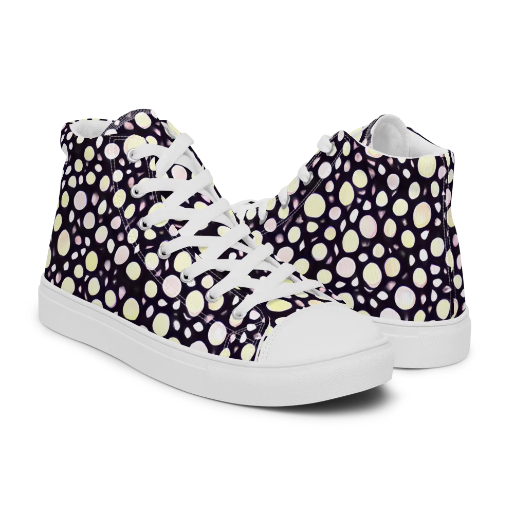 Midnight Pebble on Men's High Top Canvas Shoes — Right