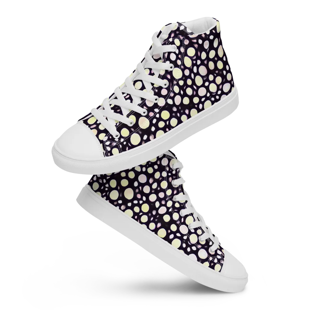 Midnight Pebble on Men's High Top Canvas Shoes — Front