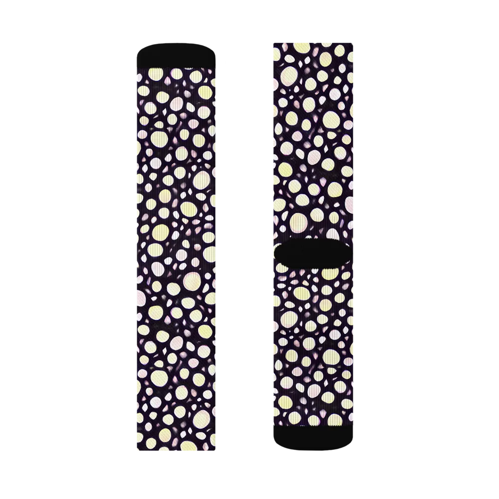 Midnight Pebble on Socks — Left Sock