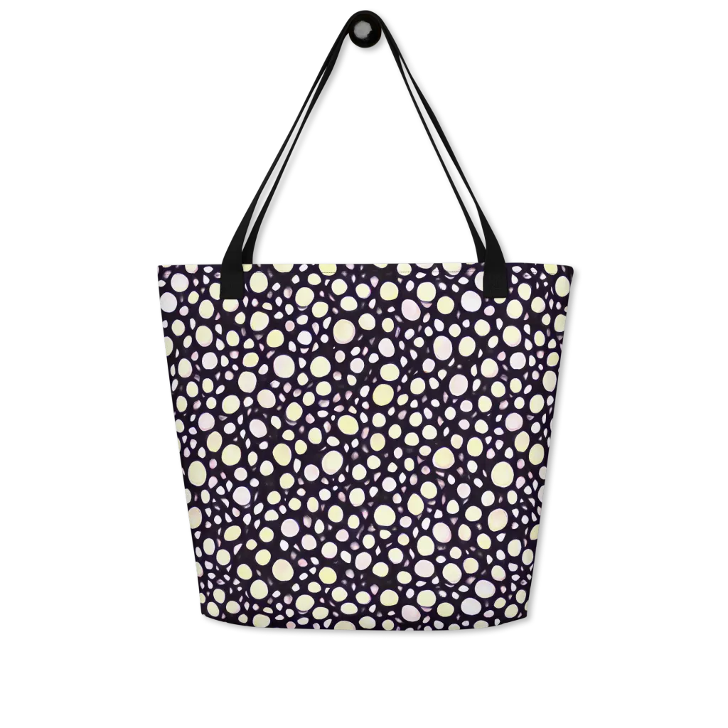 Midnight Pebble on Large Tote Bag W/ Pocket — Front