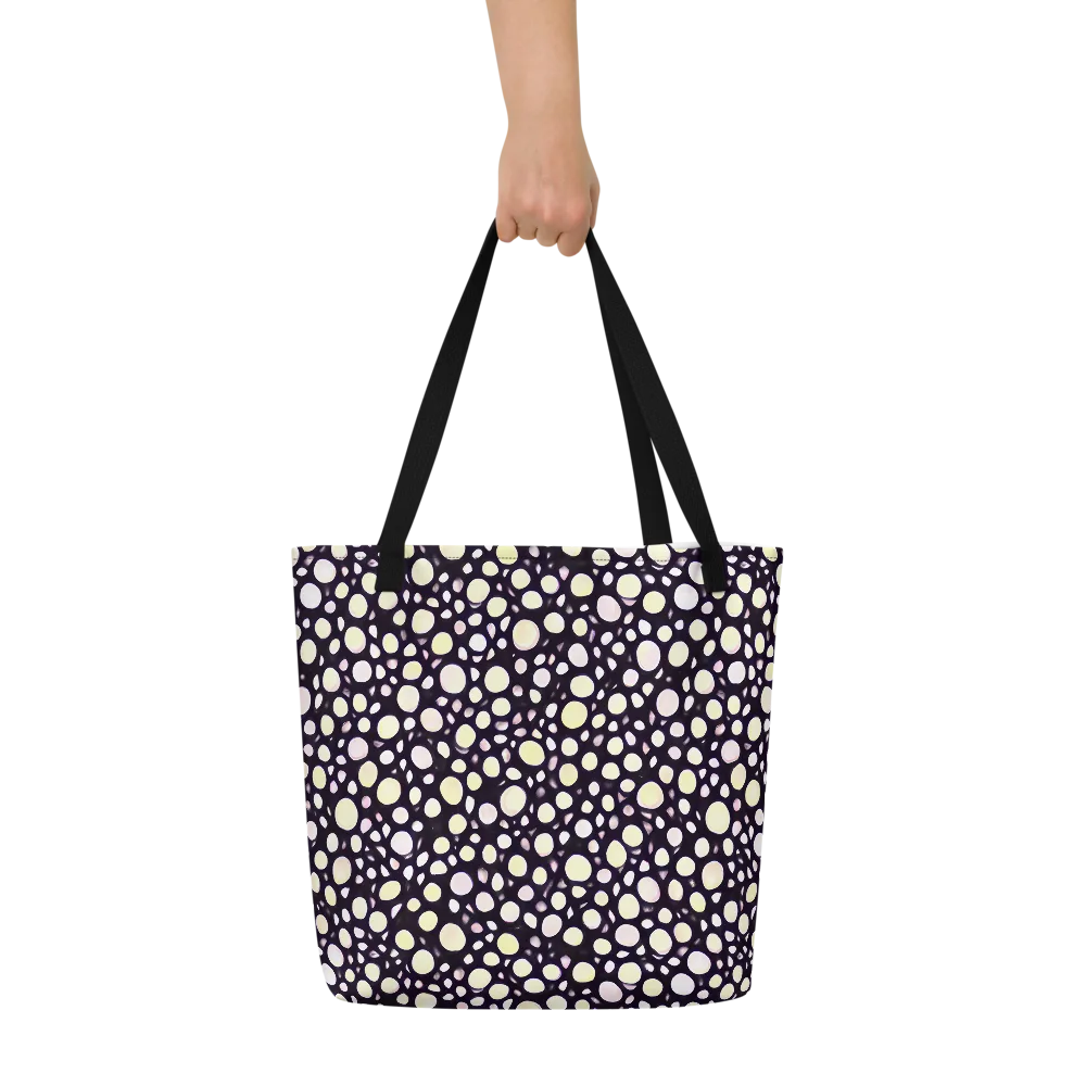 Midnight Pebble on Large Tote Bag W/ Pocket — Front