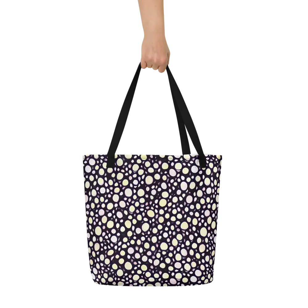 Midnight Pebble on Large Tote Bag W/ Pocket — Front