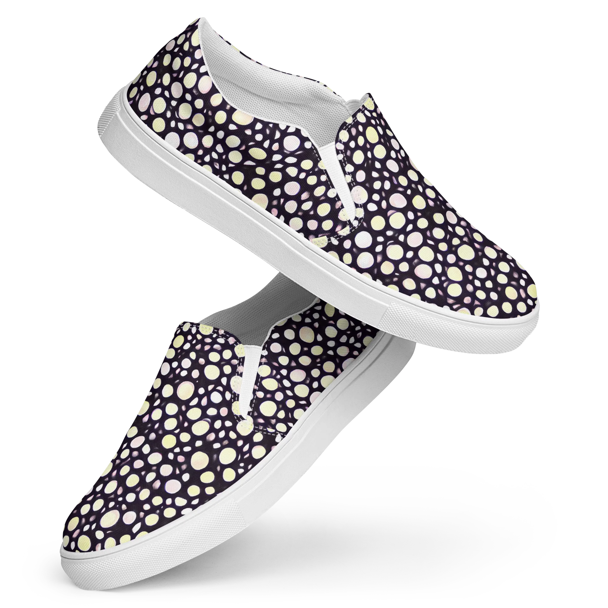 Midnight Pebble on Women's Slip-On Canvas Shoes — Front