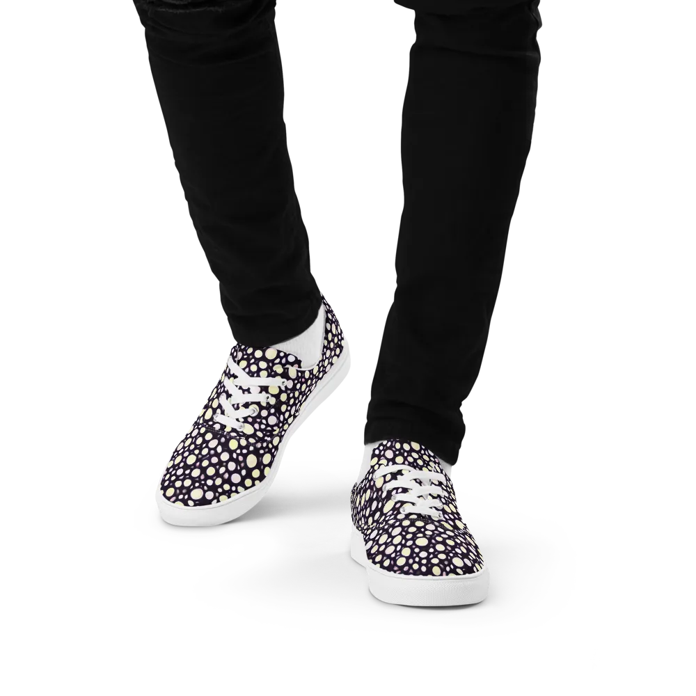 Midnight Pebble on Men's Lace-Up Canvas Shoes — Front