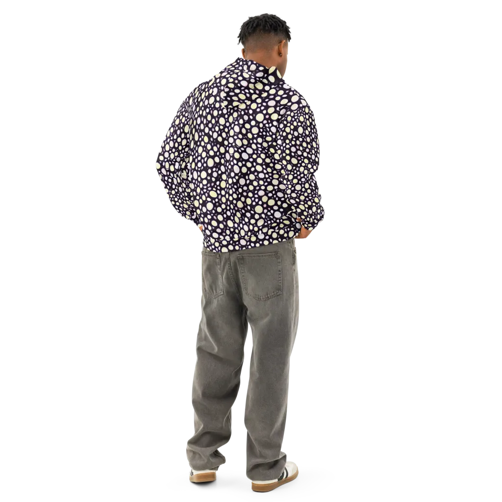 Midnight Pebble on Cotton Hoodie — Back