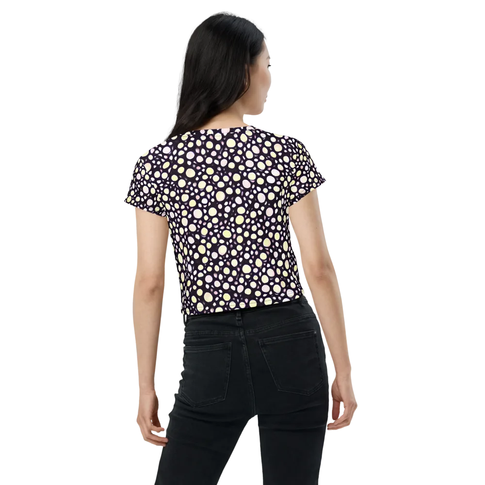 Midnight Pebble on Crop Tee — Back